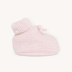 Paire de chaussons en tricot uni pour bébé fille 