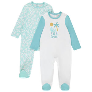 Lot de 2 dors-bien motifs vacances pour bébé garçon avec ouvertures différentes selon l'âge 