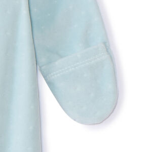 Dors-bien en velours dévoré patch éléphants pour bébé garçon 