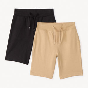 Lot de 2 bermudas unis en maille  