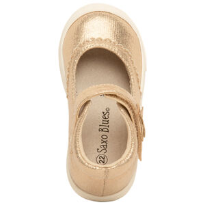 Babies dorées à scratch avec détail papillon pour bébé fille 