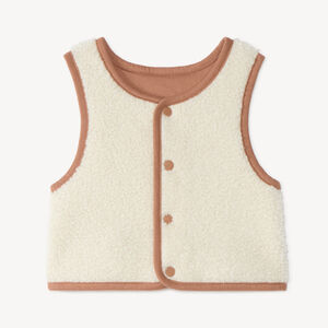 Gilet bébé garçon réversible sans manches en sherpa 