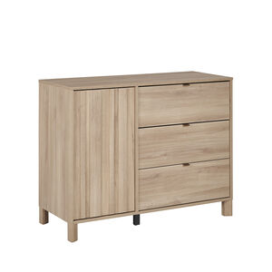Commode à 1 porte et 3 tiroirs Calypso chêne du bocage 