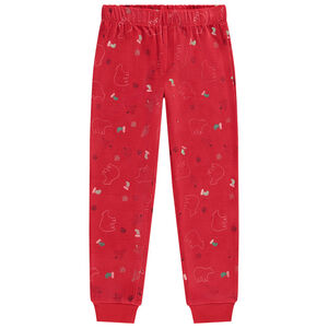 Set pyjama 2 pièces velours et imprimé ours polaire garçon 