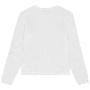 Gilet en tricot uni avec boutons pailletés pour fille 