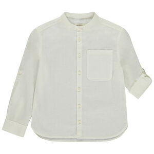 Chemise manches longues retroussables unie pour garçon 