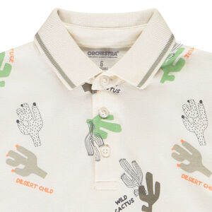 Polo manches courtes imprimé cactus garçon 