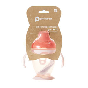Tasse d'apprentissage à anses 180 ml rose 