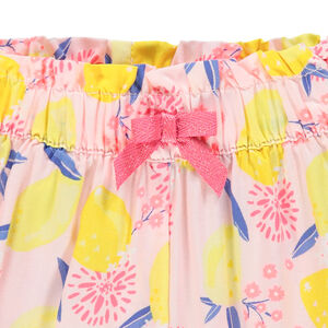 Pantalon fluide à citrons imprimés pour bébé fille 