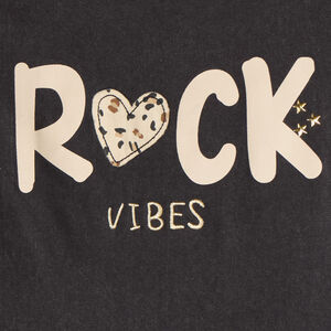 T-shirt manches longues fille print "Rock Vibes" 