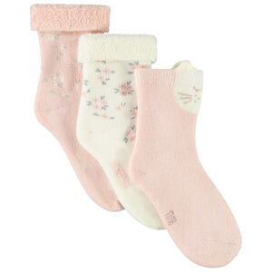 Lot de 3 paires de chaussettes fantaisie pour bébé fille 
