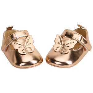 Babies dorées motif papillon pour bébé fille 