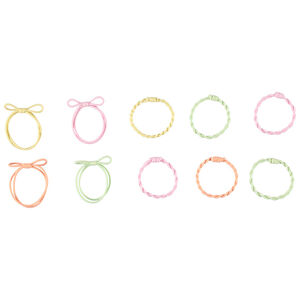 Lot de 10 élastique fantaisie pour fille  