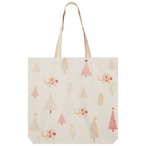 Tote bag en coton recyclé à motifs esprit Noël Hiver magique 