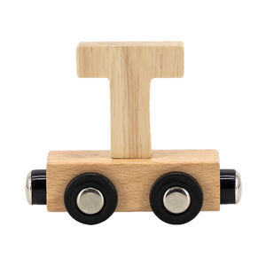 Lettre "T" en bois pour train 