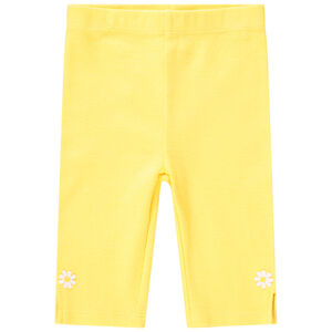 Corsaire côtelé et fleurs brodées pour bébé fille 