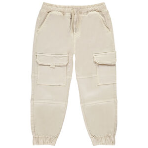 Jean uni à poches effet denim style cargo pour garçon  