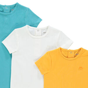 Lot de 3 bodies manches courtes pour bébé garçon print logo 