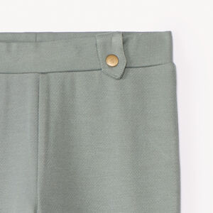 Legging en sergé uni avec passants pour fille 