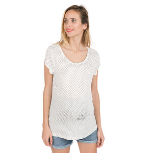 Tee-shirt manches courtes de grossesse avec print fantaisie 