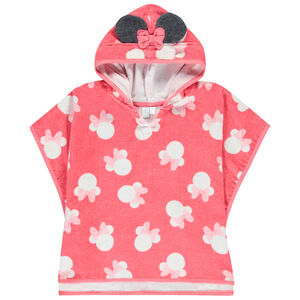 Poncho de bain ludique imprimé Minnie Disney pour bébé fille 
