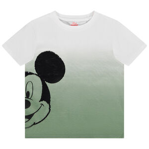 T-shirt manches courtes Mickey Disney en sequins magiques pour garçon 