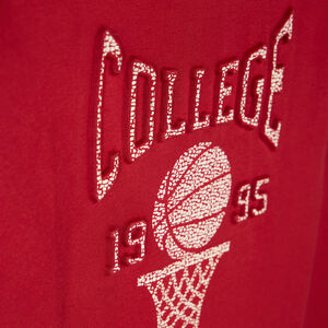 T-shirt manches longues print basket en relief pour garçon 