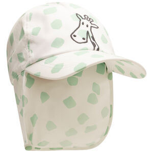 Casquette protège-nuque imprimé girafe + broderie 3D mat pour bébé garçon 