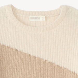 Pull fille en tricot côtelé 