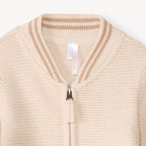 Gilet teddy en tricot fantaisie uni pour bébé garçon 