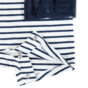 Combinaison courte à rayures et motif Minnie Disney à fleurs 