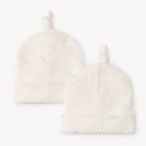 Lot de 2 bonnets de naissance nuages pour bébé prématuré 