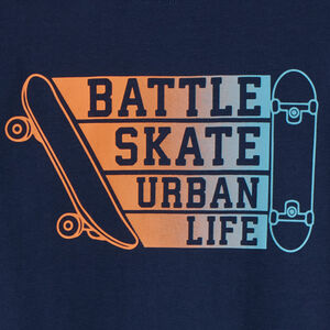 T-shirt manches longues uni avec soft print pour garçon  