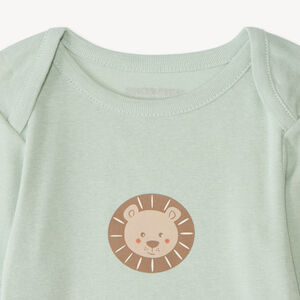 Lot de 7 bodies manches longues bébé garçon motif lion 