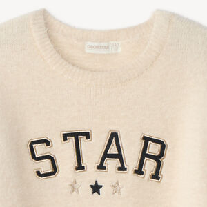 Pull fille en tricot effet mohair 
