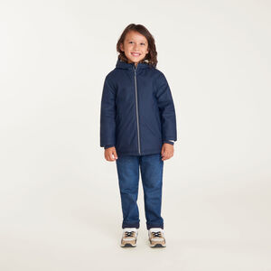 Parka gomme garçon doublée micropolaire avec capuche 