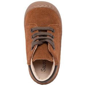 Bottillons camel en cuir pour bébé garçon 