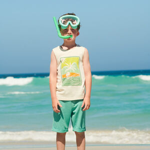 Débardeur en jersey motifs fantaisie pour garçon 