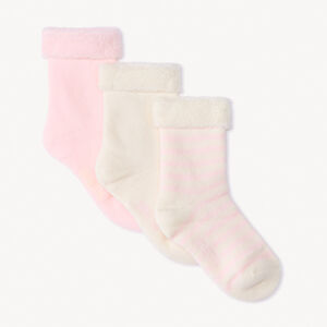 Lot de 3 paires de chaussettes bouclette pour bébé fille  