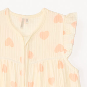 Gigoteuse TOG 0.5 sans manches imprimé cœur pour bébé fille  