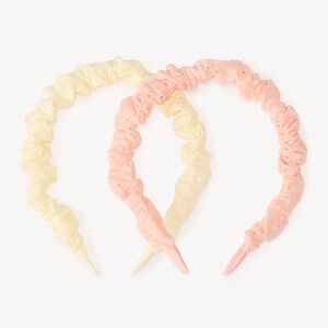 Lot de 2 serre-têtes en broderie anglaise pour fille  