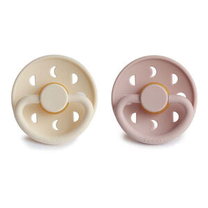 Lot de 2 sucettes Moon latex T1 - Blush/Cream 