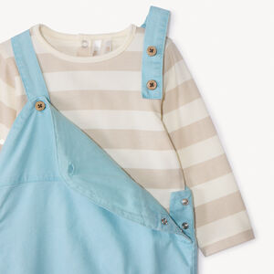 Ensemble 2 pièces avec salopette pour bébé garçon 