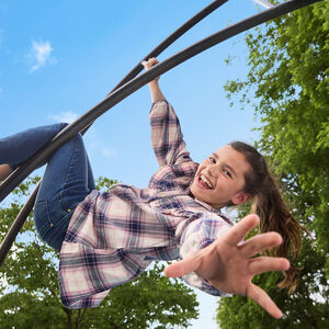 Chemise manches longues en toile à carreaux et volants pour fille 