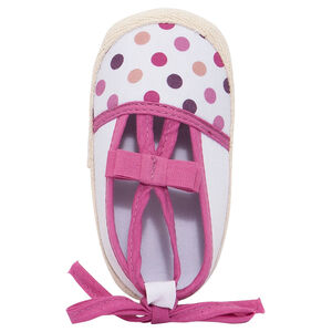 Espadrilles en toile avec noeud et imprimé pois 