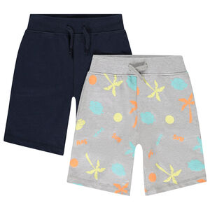 Lot de 2 bermudas fantaisie en jersey pour garçon 