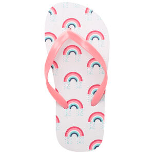 Tongs roses imprimées arcs-en-ciel pour fille 