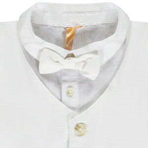 Ensemble pantalon et chemise + gilet à nœud amovible pour bébé garçon 