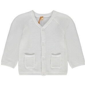 Gilet en tricot fantaisie uni pour bébé 