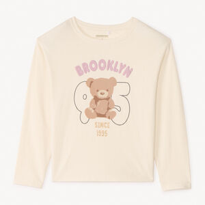 T-shirt manches longues print ourson pour fille 